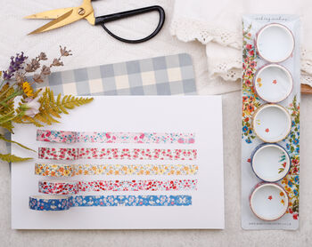 Ditsy Floral Washi Tape Mixed Pack, Eco Friendly Paper Sellotape Roll, 2 of 2