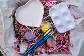 Paint Your Own Ceramic Heart Plate Kit, 10 of 12