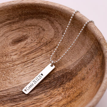 Personalised Recycled Silver Message Tag Necklace, 6 of 12