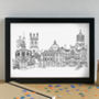 Oxford Skyline Cityscape Art Print Unframed, thumbnail 2 of 6
