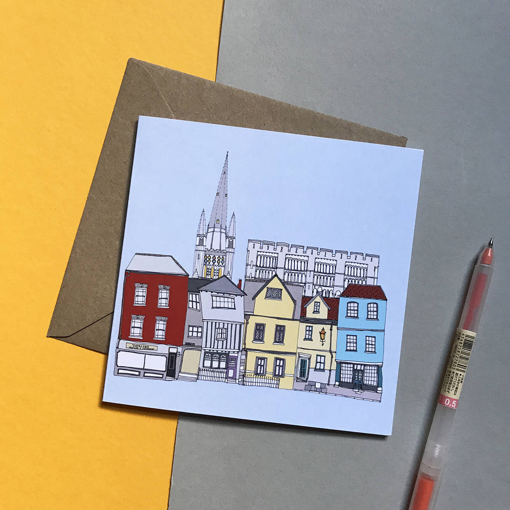 norwich greetings card by helena carrington illustration ...