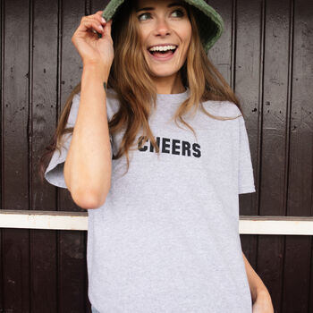 Cheers Women’s Printed Slogan T Shirt, 4 of 4