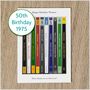 Personalised 50th Birthday Card 1974 1975 Music, thumbnail 1 of 9