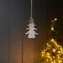 Hanging Gold And Clear Christmas Tree Decoration, thumbnail 2 of 3