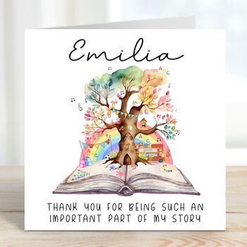 Thank You For Being Part Of My Story Teacher Card, 2 of 4