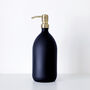 Matt Black Glass Bottle With Brushed Gold Metal Pump, thumbnail 8 of 9