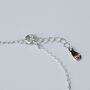Sterling Silver Pink Crystal Flower Charm Bracelet, thumbnail 4 of 6