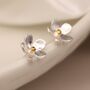 Sterling Silver Forget Me Not Flower Stud Earrings, thumbnail 7 of 9