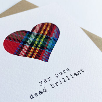 Yer Pure Dead Brilliant Scottish Tartan Thank You Card, 3 of 6