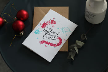 'To My Boyfriend Merry Christmas' Card, 2 of 2