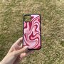 Personalised Red And Brown Swirls Phone Case, thumbnail 2 of 5