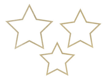 Wooden Gold Glitter Star Decorations, 4 of 4