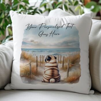Personalised Pug Dog Beach Walk Collection, 4 of 8