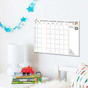 Personalised Kids Summer Holiday Wipeable Planner Acrylic Board, 2 of 3