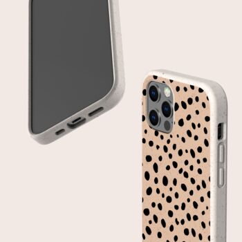 Beige Dots Biodegradable Phone Case, 4 of 7