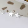 Sterling Silver Textured Star Stud Earrings, thumbnail 4 of 10