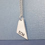 Mens Sterling Silver Personalised Geometric Necklace, thumbnail 3 of 6