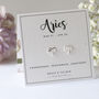 Aries Zodiac Symbol Sterling Silver Studs, thumbnail 1 of 11