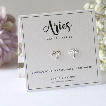 Pisces Zodiac Stud Earrings In Sterling Silver – Astrology Star Sign Birthday Gift, 4 of 11