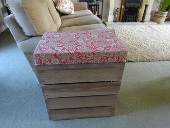Vintage Style Double Crate Seat With Three Inch Cushion, 8 of 9