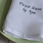Please Leave By 9pm Linen Napkin, thumbnail 3 of 4
