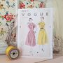 Vogue Sewing Pattern Greetings Card, thumbnail 1 of 5