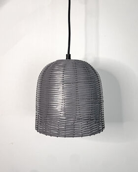 Grey Metal Cage Pendant Light Fitting, 2 of 7