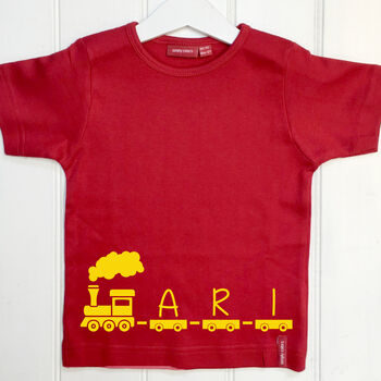 Personalised Name Train T Shirt, 3 of 11