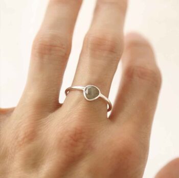 Sterling Silver Labradorite Ring, 2 of 5