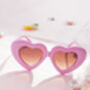 Pink Chunky Oversized Heart Sunglasses, thumbnail 2 of 6