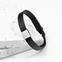 Personalised Men's Soho Tag Message Leather Bracelet, thumbnail 6 of 9