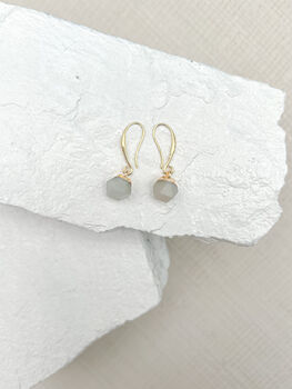 Amazonite Nugget Real 18k Gold Plated Earrings, 4 of 6