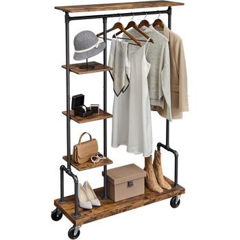 Five Tier Clothes Organiser Rack On Wheels, 6 of 8