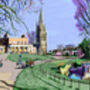 Clissold Park, Stoke Newington Illustration Art Print, thumbnail 2 of 2