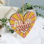 All You Need Is Love Hanging Retro Heart, thumbnail 3 of 9
