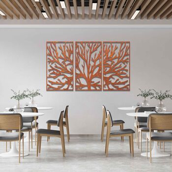 Metal Tree Of Life Wall Art Decor Set New Home Gift, 9 of 12