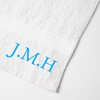 Personalised Embroidered Initials Hand Towel, 4 of 10
