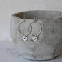 Sterling Silver And Birthstone Boho Hoop Earrings, thumbnail 4 of 8