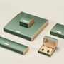 Monaco D’or Gold Emerald Beige Ombré Travel Jewellery Box, thumbnail 2 of 7