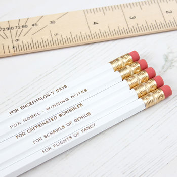 Set Of Five White Pencils With Purpose, 2 of 5