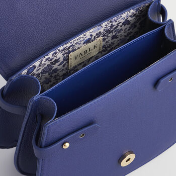 Blue Agnes Top Handle Saddle Bag, 8 of 9