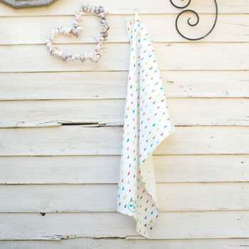 Colourful Hand Drawn Dotty Cotton Tea Towel, 4 of 4