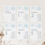 Wedding Seating Plan Cards Snowflake Design, thumbnail 2 of 6