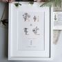 Personalised Initials Flower Print, thumbnail 1 of 4