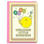 New Baby Card Cute Sunshine Pastel Newborn Card, thumbnail 1 of 2