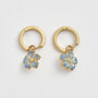 Forget Me Not Flower Huggie Earrings, thumbnail 5 of 9