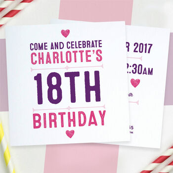 Personalised Party Invitations Double Sided, 2 of 7