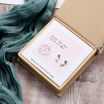 Personalised Birthstone Star Earring Gift Box, 3 of 11