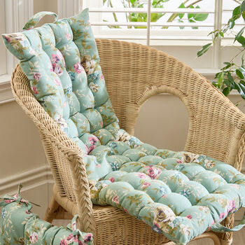 Green Floral Padded Mattress Cushion, 2 of 7