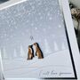 Penguin Couple Mistletoe Snowy Love Christmas Card, thumbnail 7 of 10